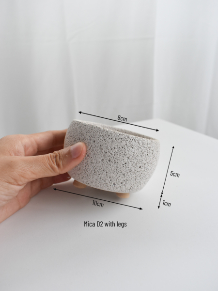 Mica Pots (with Legs, various designs & sizes) - Image 9