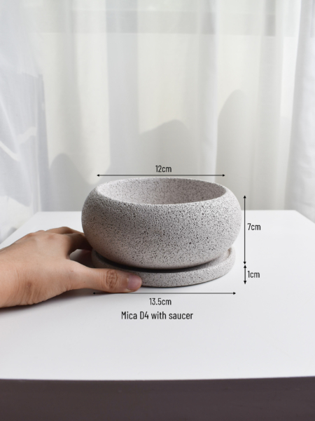 Mica Pots (with saucers, various designs & sizes available) - Image 10