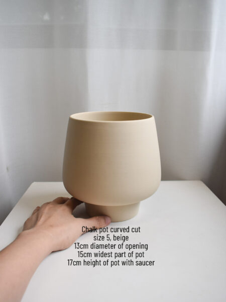 Chalk Pots (with saucers, 2 colours available) - Image 4